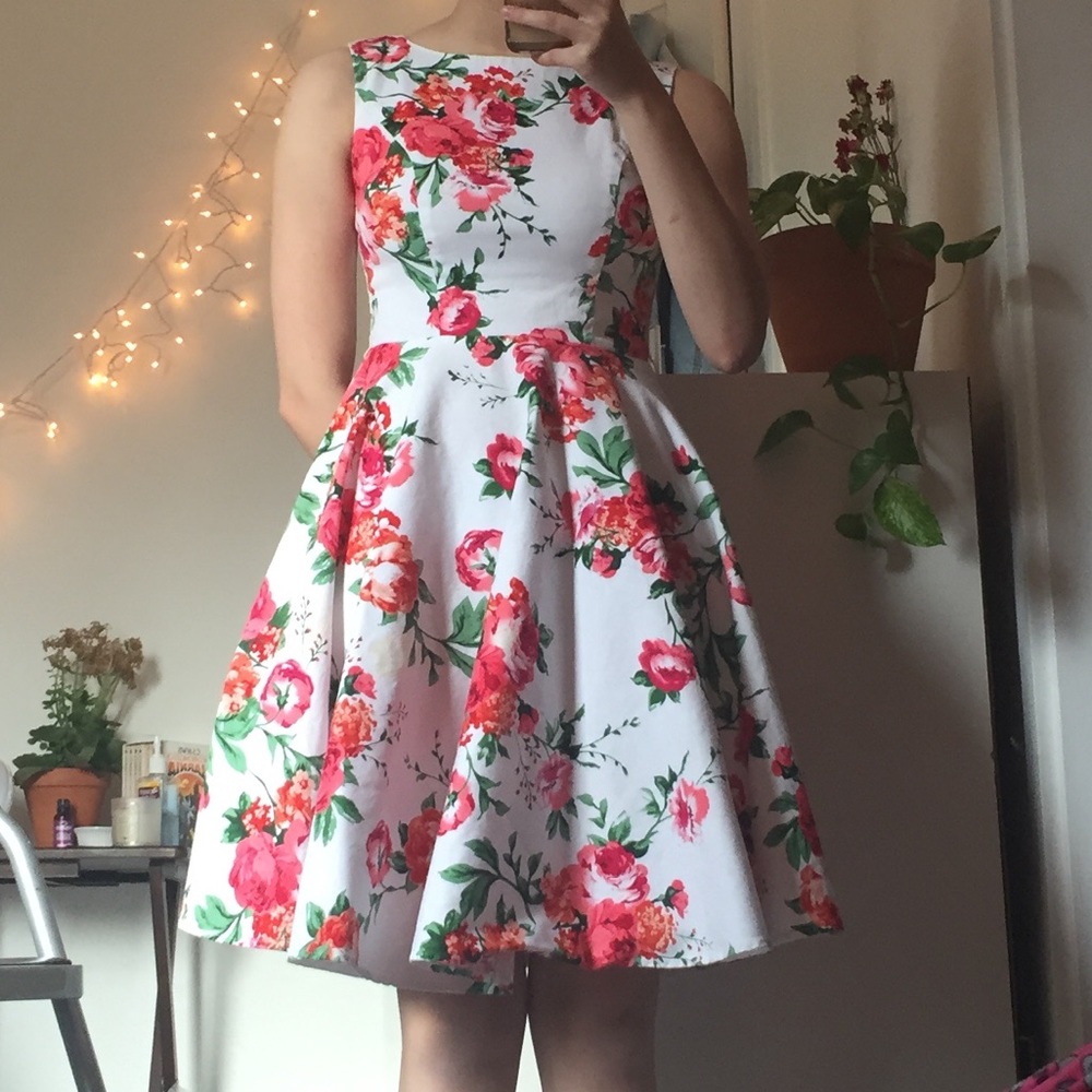 50s Floral Tea Dress